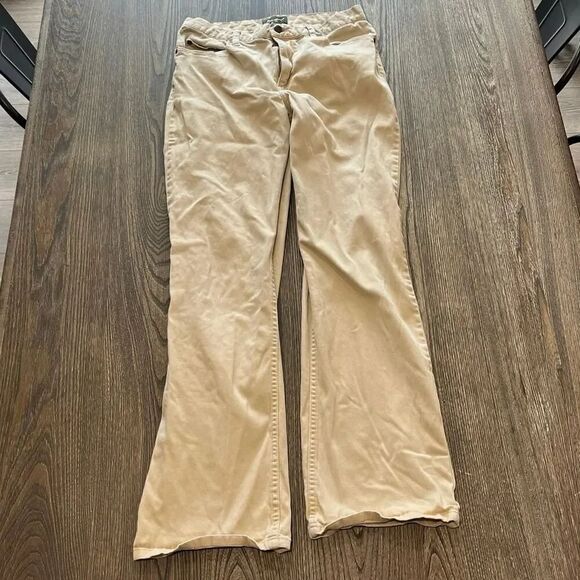 Eddie Bauer Denim - Eddie Bauer Womens Bootcut Jeans High Rise Denim Cotton Blend Stretch Tan Size 8